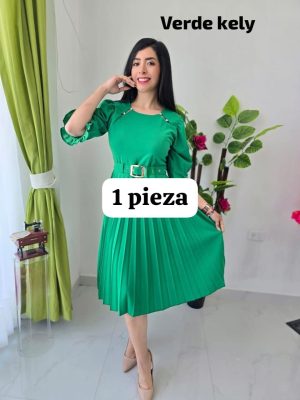 VESTIDO COLOR VERDE
