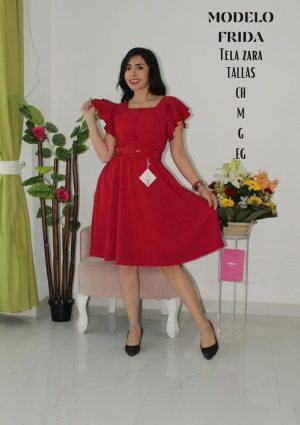 VESTIDO COLOR ROJO