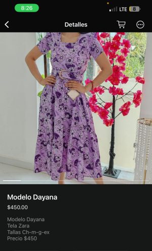 MODELO DAYANNA , TELA ZARA COLOR LILA