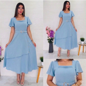 Vestido Ahide - color azul celeste