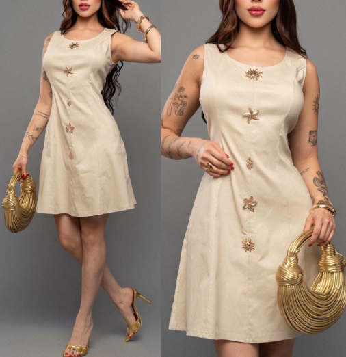 Vestido Lisse Color Beige